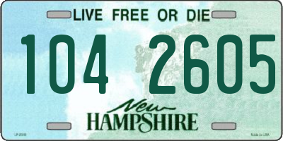 NH license plate 1042605
