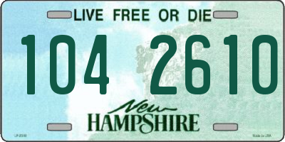 NH license plate 1042610