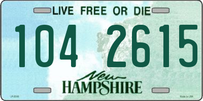 NH license plate 1042615