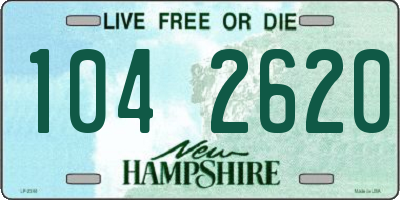 NH license plate 1042620