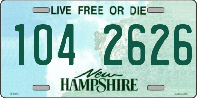 NH license plate 1042626