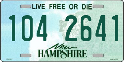NH license plate 1042641