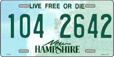 NH license plate 1042642