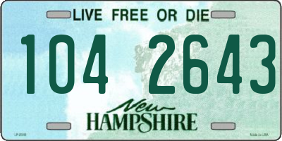 NH license plate 1042643
