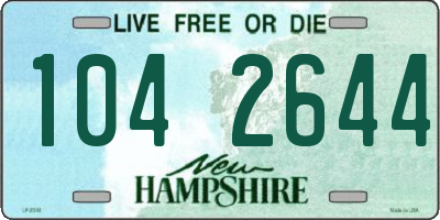 NH license plate 1042644