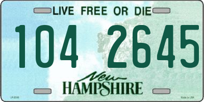 NH license plate 1042645