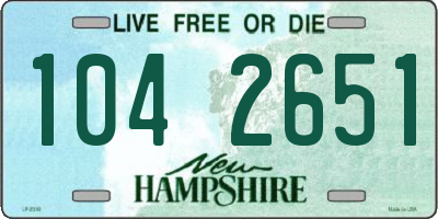 NH license plate 1042651