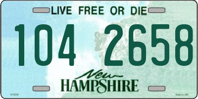 NH license plate 1042658