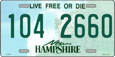 NH license plate 1042660