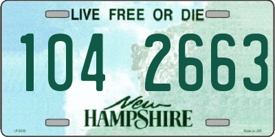 NH license plate 1042663