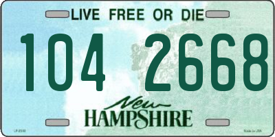 NH license plate 1042668