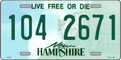NH license plate 1042671
