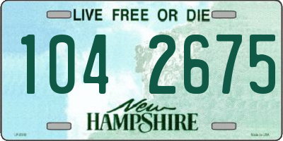 NH license plate 1042675
