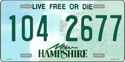 NH license plate 1042677