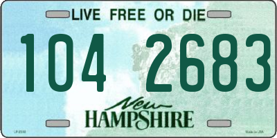 NH license plate 1042683
