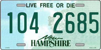 NH license plate 1042685
