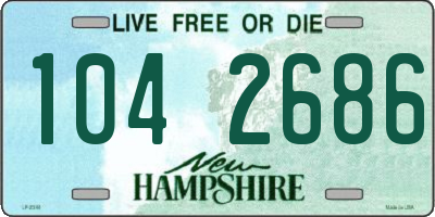 NH license plate 1042686