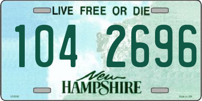 NH license plate 1042696