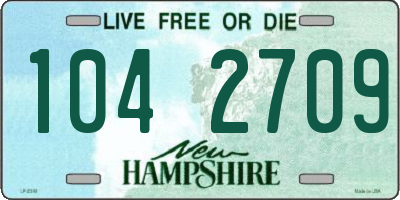 NH license plate 1042709
