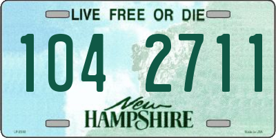NH license plate 1042711