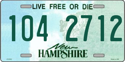 NH license plate 1042712