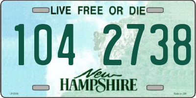 NH license plate 1042738