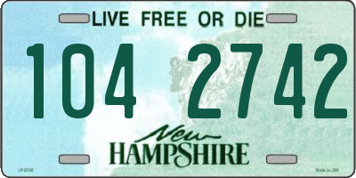NH license plate 1042742