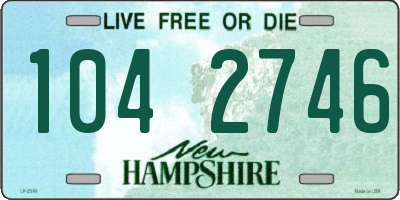 NH license plate 1042746