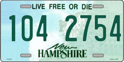 NH license plate 1042754