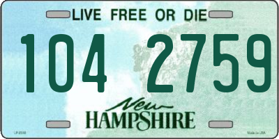 NH license plate 1042759