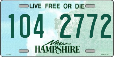NH license plate 1042772