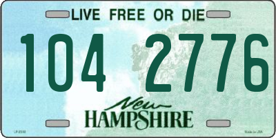 NH license plate 1042776