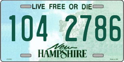 NH license plate 1042786
