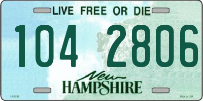 NH license plate 1042806