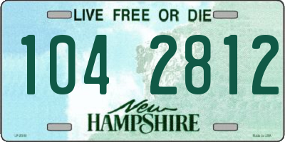 NH license plate 1042812