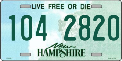 NH license plate 1042820