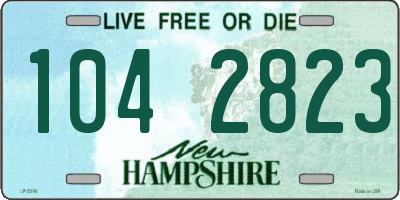 NH license plate 1042823