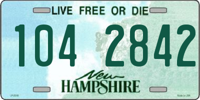 NH license plate 1042842