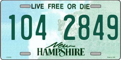 NH license plate 1042849