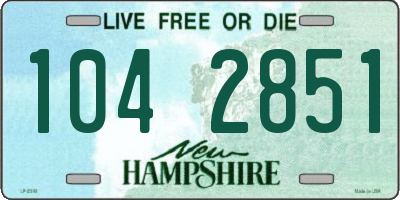NH license plate 1042851