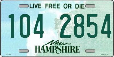 NH license plate 1042854