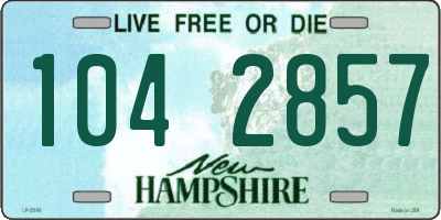 NH license plate 1042857