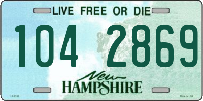 NH license plate 1042869