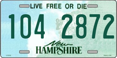 NH license plate 1042872