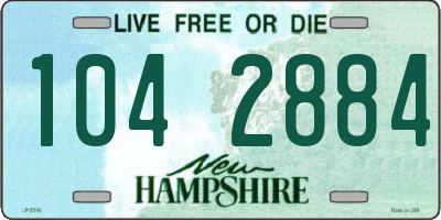 NH license plate 1042884