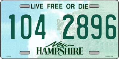 NH license plate 1042896