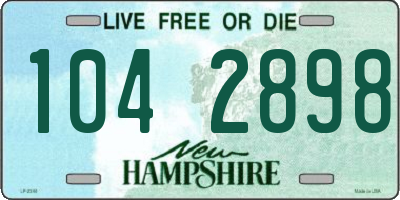 NH license plate 1042898