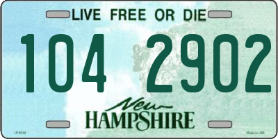 NH license plate 1042902
