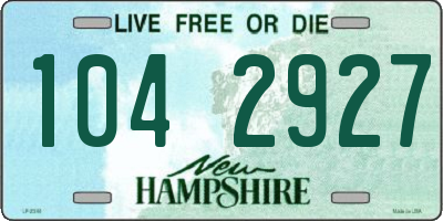 NH license plate 1042927
