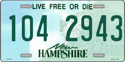 NH license plate 1042943
